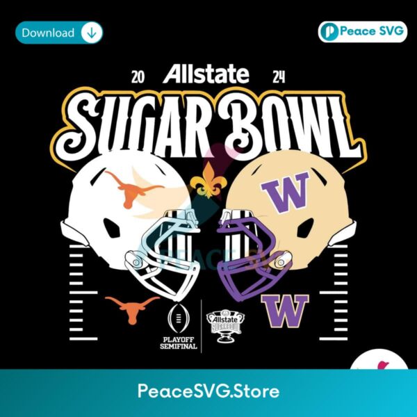 2024 Allstate Sugar Bowl Texas Vs Washington Svg For Silhouette