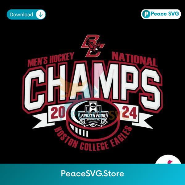2024 Hockey National Champions Boston College Eagles Svg Clipart