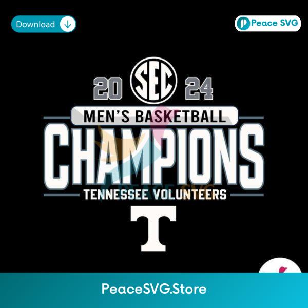 2024 Mens Basketball Champions Tennessee Volunteers Svg Instant Download