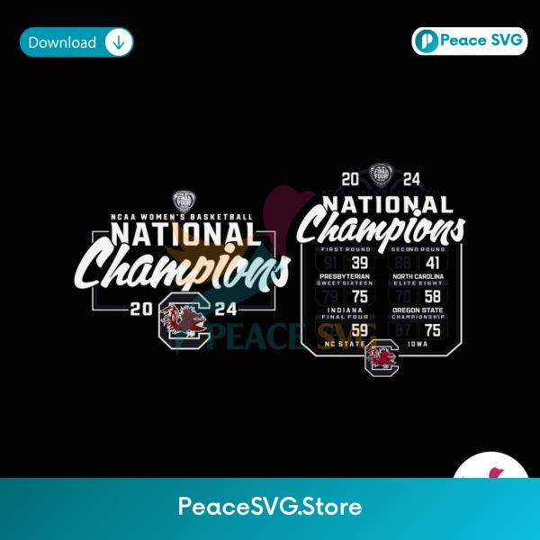 2024 National Champions South Carolina Basketball Svg Printable Design
