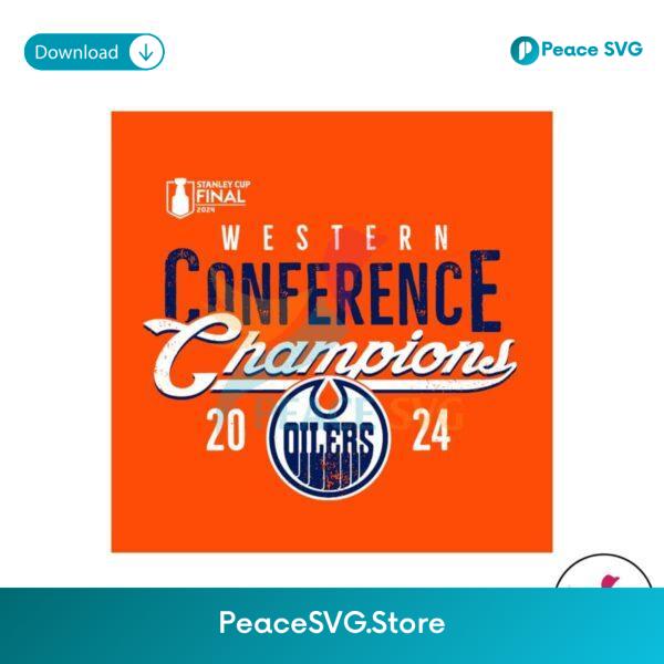 2024 Western Conference Champions Oilers Hockey Svg For Vinyl Cutting