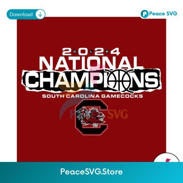 2024 Womens Basketball National Champions Gamecocks Svg Cut File