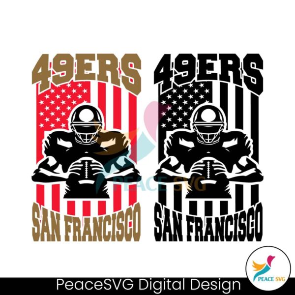 49ers San Francisco Flag Player Football Svg Digital Download