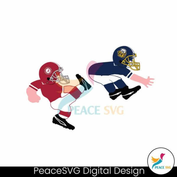 Alabama Crimson Tide Kicks Michigan Wolverines Svg Layered File