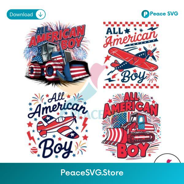 All American Boy Happy 4th Of July Svg Layered File