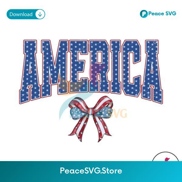 America 4th Of July Bow Usa Flag Png For Printing