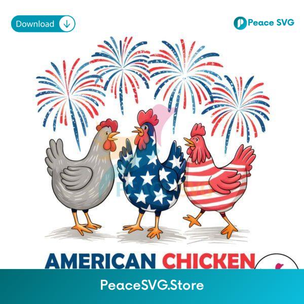American Chicken Funny 4th Of July Png Printable File