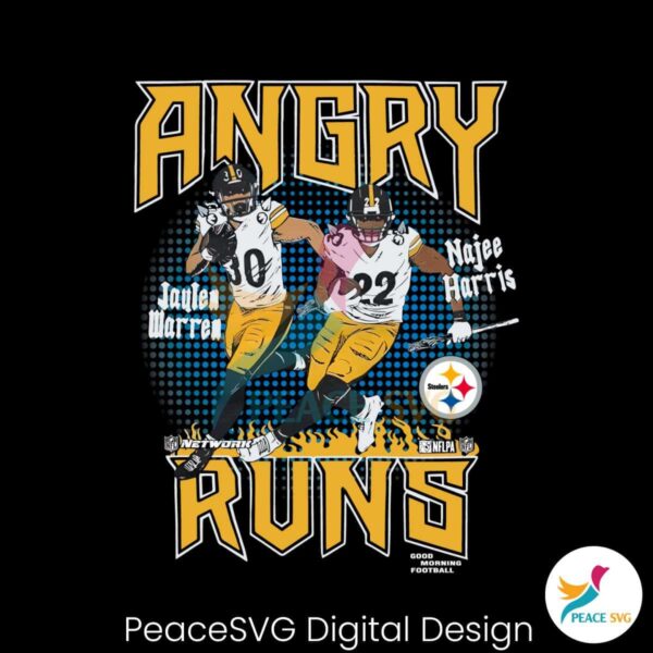 Angry Runs Pittsburgh Steelers Players Png Instant Download