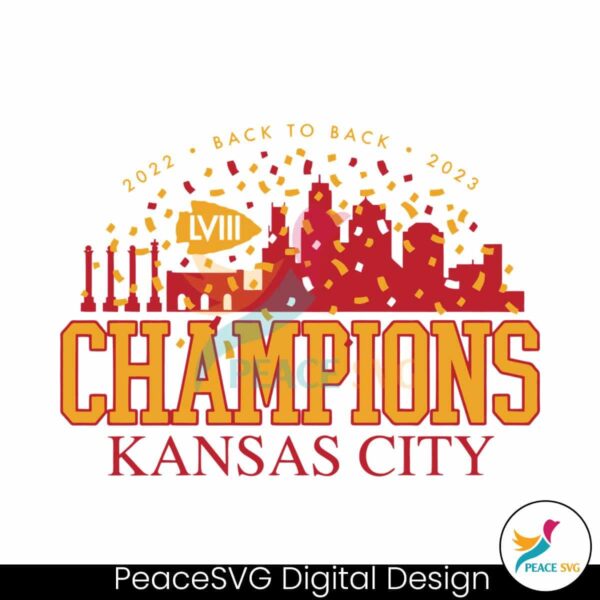 Back To Back Champions Kansas City Svg Instant Download