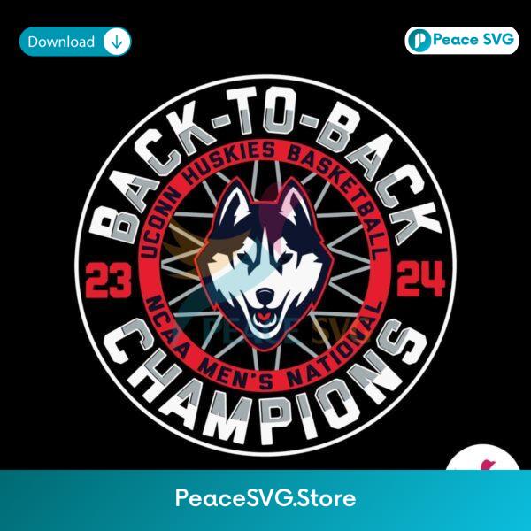 Back To Back Champions Uconn Huskies Basketball Svg Clipart