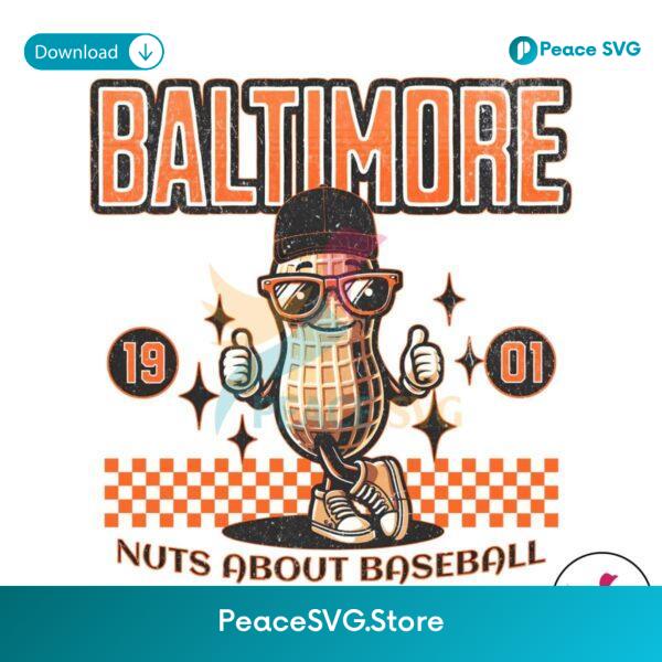 Baltimore Nuts About Baseball 1901 Png Digital Download