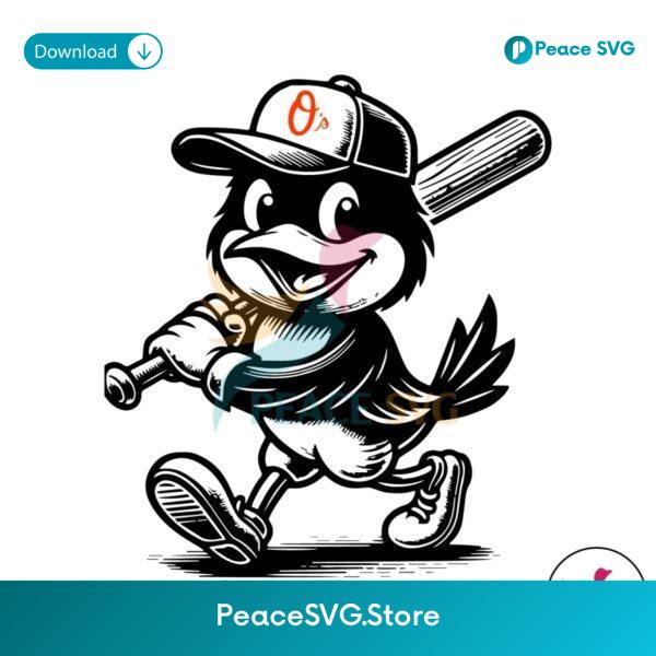 Baltimore Orioles Bird Cartoon Baseball Svg Files For Cricut