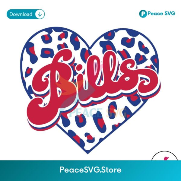 Bills Heart Leopard Svg Layered File