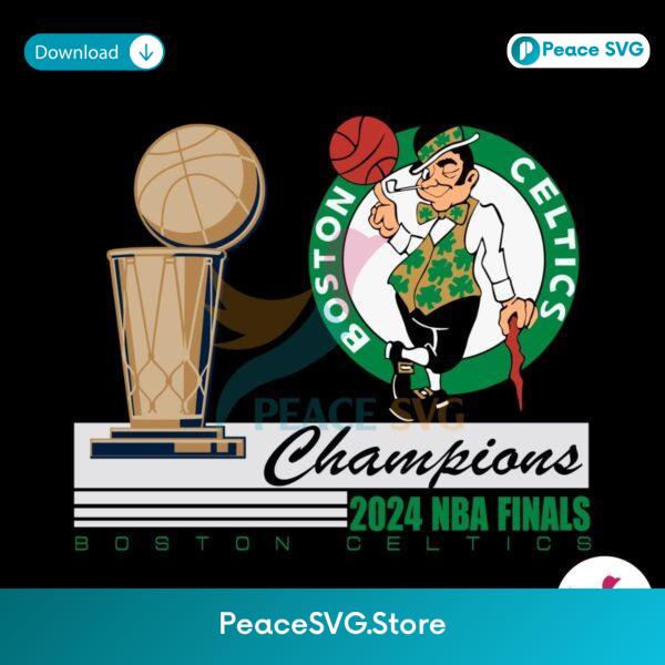 Boston Celtics 2024 Nba Finals Champions Trophy Svg Printable Design