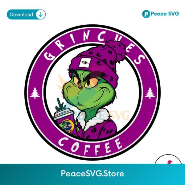 Boujee Grinch Baltimore Ravens Football Png Printable File