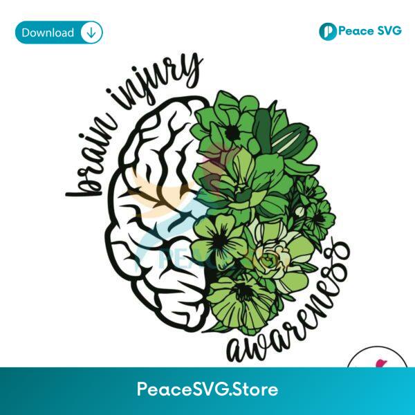 Brain Injury Awareness Mental Health Svg For Vinyl Cutting