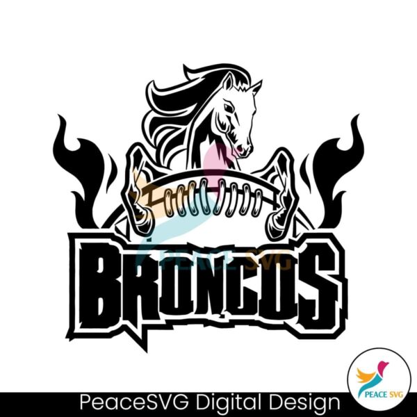 Broncos Football Svg Vector File