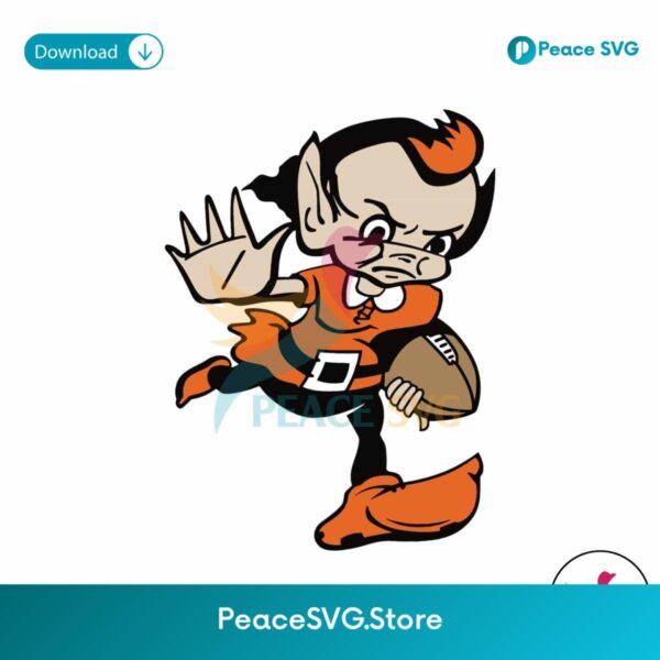 Brownie The Elf Cleveland Browns Mascot Svg For Vinyl Cutting