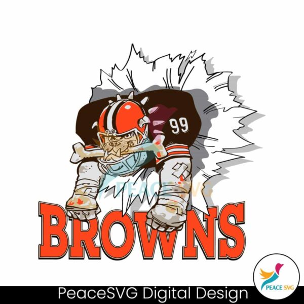 Browns Football Mascot Svg Instant Download