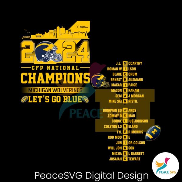 Cfp National Champions Michigan Wolverines Png Digital Download