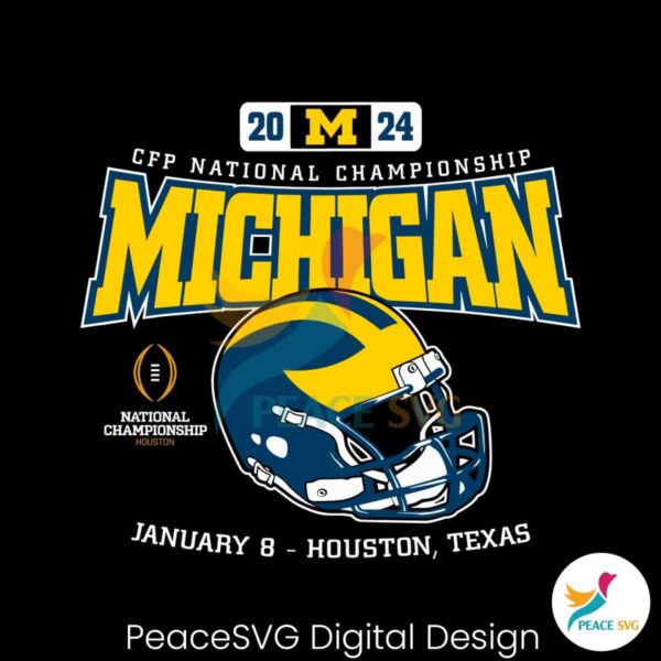 Cfp National Championship Michigan Helmet Svg Printable Design