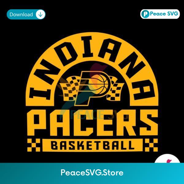 Checkered Indiana Pacers Basketball Svg Printable Design