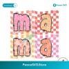 Checkered Mama Floral Mom Svg Printable Design