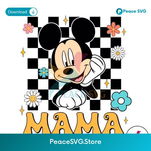 Checkered Mama Mickey Mouse Mothers Day Svg Vector File