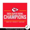 Chefs 2024 Super Bowl Champions Svg Cut File