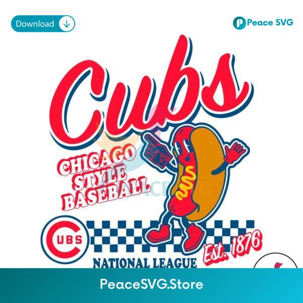 Chicago Style Baseball National League Est 1876 Svg Vector File