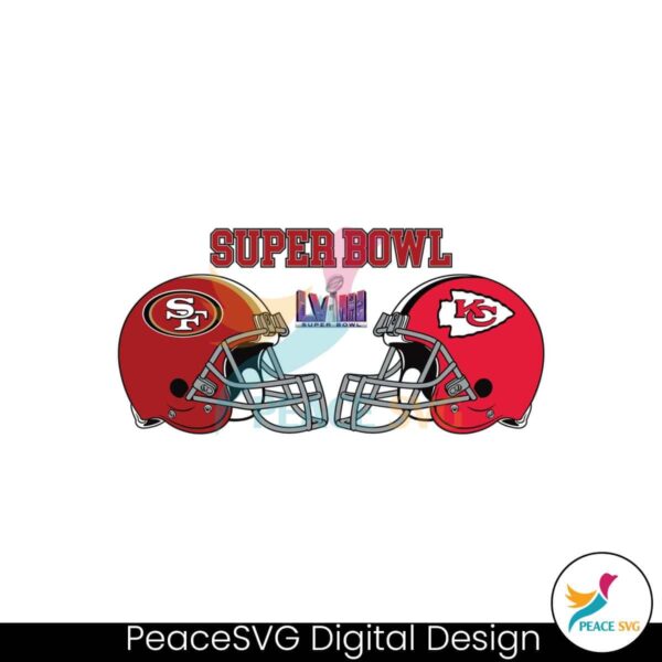 Chiefs Vs 49ers Helmet Super Bowl Lviii Svg Cut File