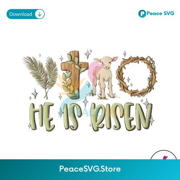 Christian He Is Risen Thorn Crown Png Sublimation Design