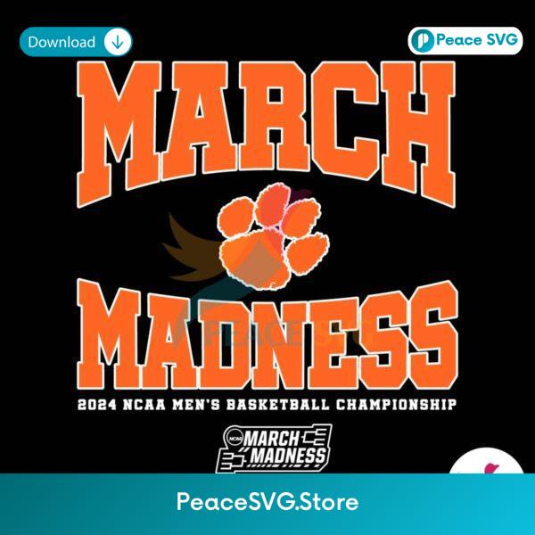 Clemson Tigers March Madness Mens Basketball Svg Layered File