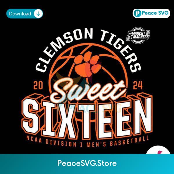 Clemson Tigers Sweet Sixteen Mens Basketball Svg Cricut Ready File