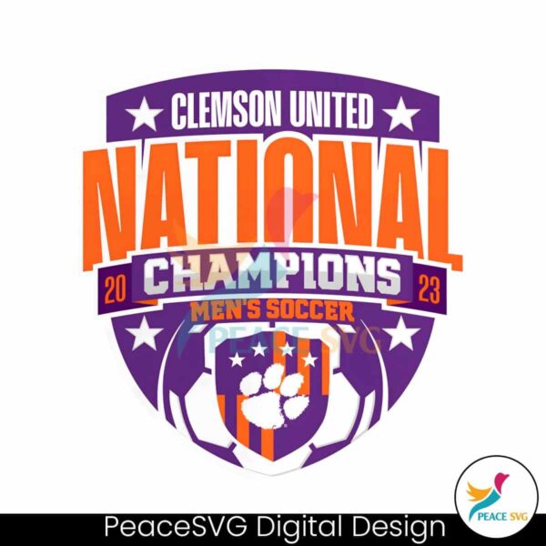 Clemson United Mens Soccer National Champions Png Sublimation Design