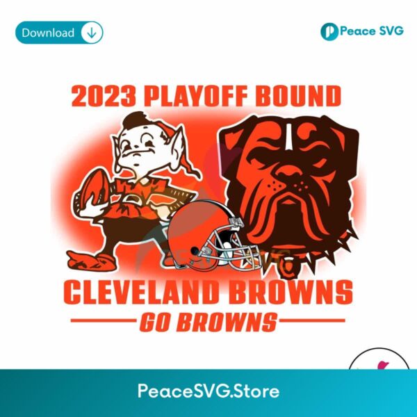 Cleveland Browns Go Browns 2023 Playoff Bound Svg Digital Download