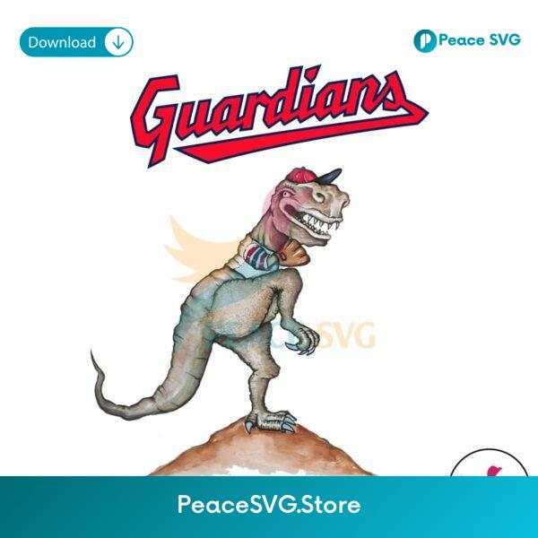 Cleveland Guardians Dinosaur Baseball Png Sublimation Design
