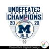 College Football Playoff 2023 National Champions Undefeated Svg For Silhouette