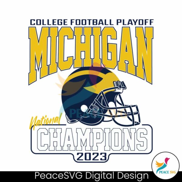 College Football Playoff Michigan Champions Svg Cricut Ready File