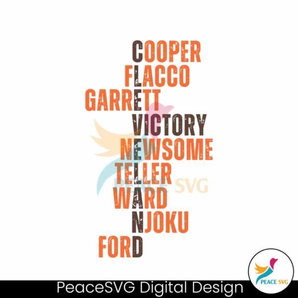 Cooper Flacco Garrett Cleveland Browns Player Svg Layered File