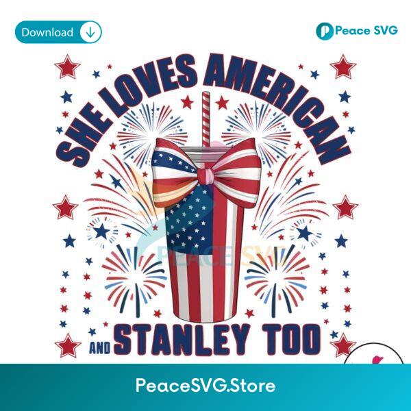 Coquette She Loves America And Stanley Too Png Printable File
