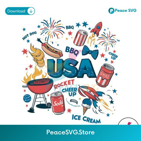 Coquette Usa 4th Of July Party Png Sublimation Design