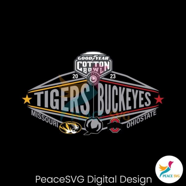 Cotton Bowl Tigers Vs Buckeyes Football Svg Printable Design