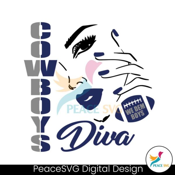 Cowboys Diva We Dem Boys Svg For Vinyl Cutting