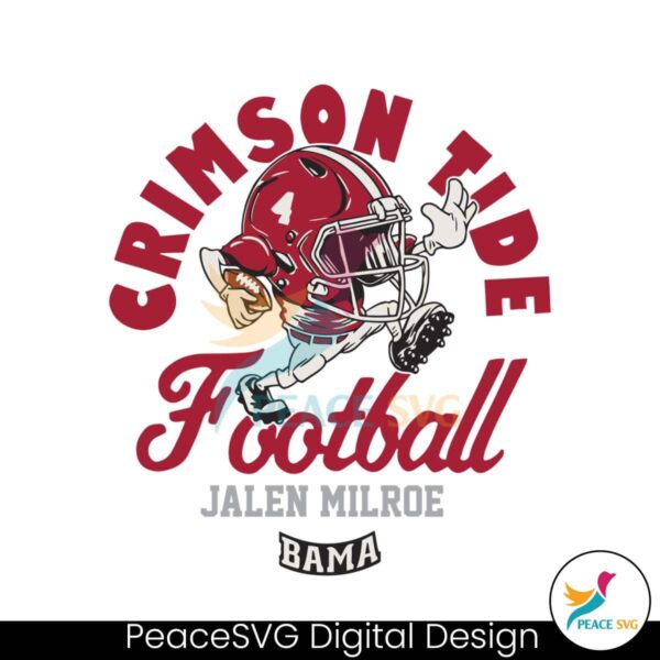 Crimson Tide Football Jalen Milroe Svg Clipart