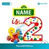 Custom Sesame Street 2nd Birthday Png Printable File