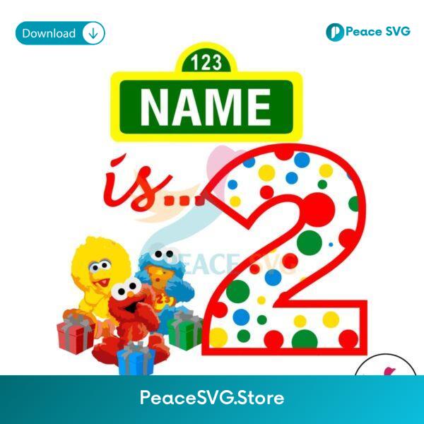 Custom Sesame Street 2nd Birthday Png Printable File