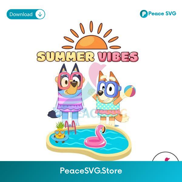 Cute Bluey Bingo Summer Vibes Png Printable File