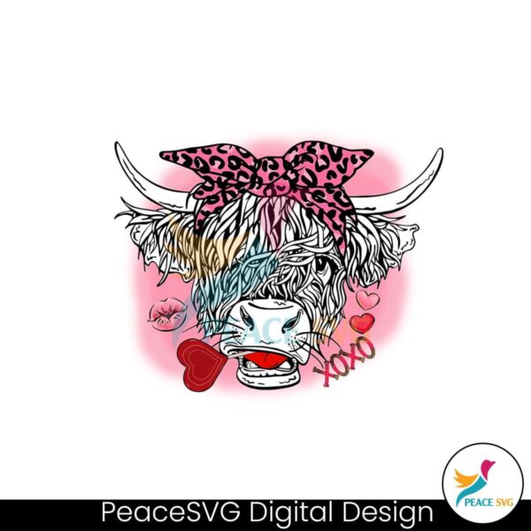 Cute Cow Valentine Xoxo Png Clipart