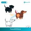 Cute Dachshund Dog Cartoon Bundle Svg Craft Files